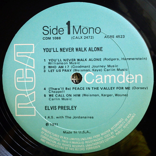 Elvis Presley - You'll Never Walk Alone - Used Vinyl Record image 3