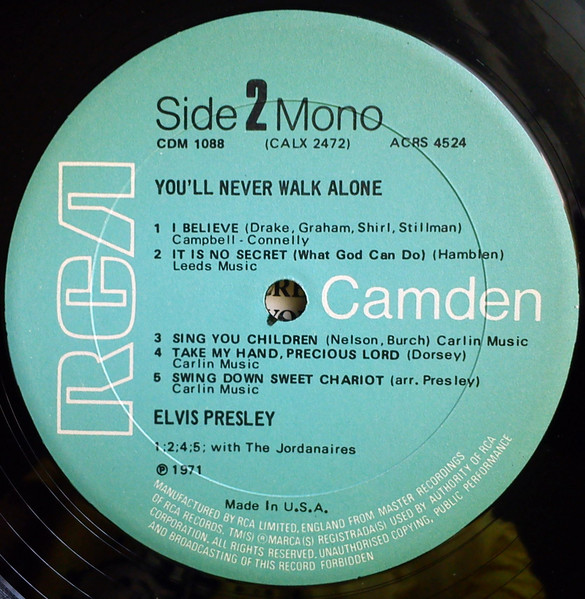 Elvis Presley - You'll Never Walk Alone - Used Vinyl Record image 4
