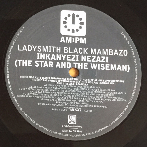 Ladysmith Black Mamb - Star And The Wiseman (Remixes) - Used Vinyl Re image 3