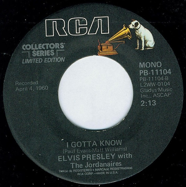 Elvis Presley - Are You Lonesome Tonight? / I Gotta Know - Used Vinyl image 3