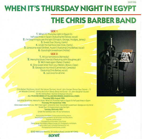Chris Barber's Jazz - When It's Thursday Night In Egypt - Used Vinyl Rec image 2