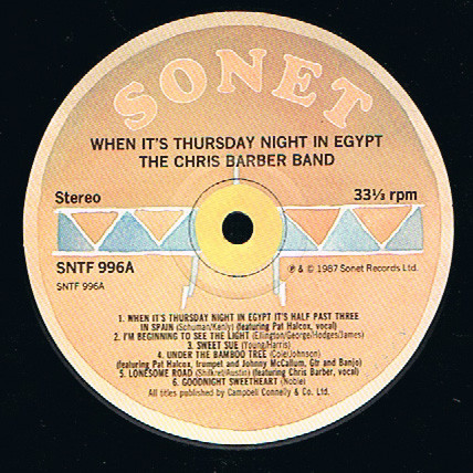 Chris Barber's Jazz - When It's Thursday Night In Egypt - Used Vinyl Rec image 3