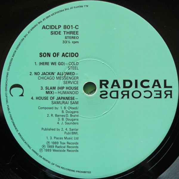 Various - Son Of Acido - Used Vinyl Record image 5