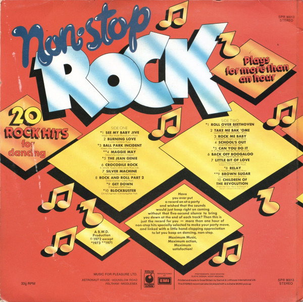 Unknown Artist - Non-Stop Rock - Used Vinyl Record image 2
