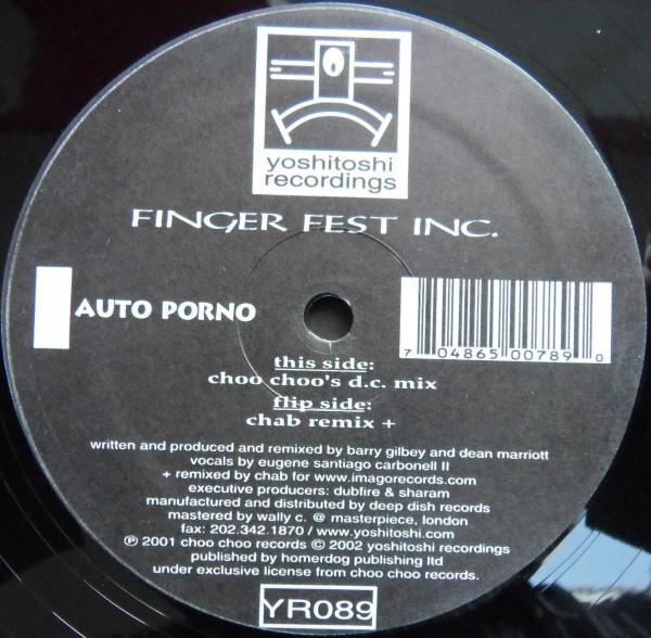 Finger Fest Inc. - Auto Porno (Remixes) - Used Vinyl Record 12" image 5