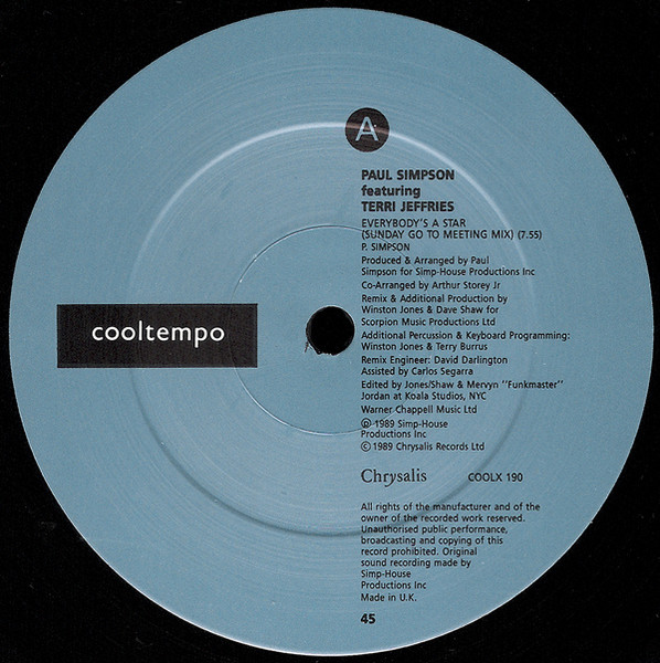 Paul Simpson - Everybody's A Star - Used Vinyl Record 12" image 3