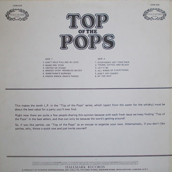 Unknown Artist - Top Of The Pops Vol. 10 - Used Vinyl Record image 3