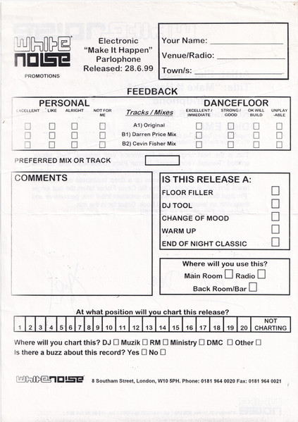 Electronic - Make It Happen - Used Vinyl Record 10" image 5