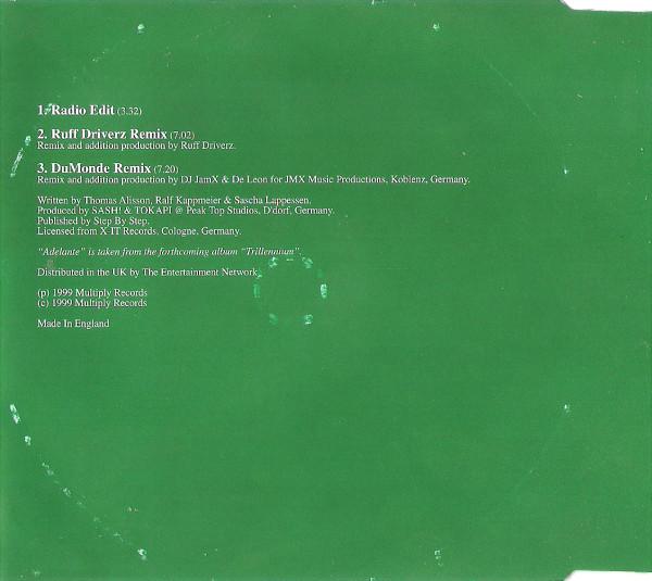 Sash! - Adelante - Used CD image 2