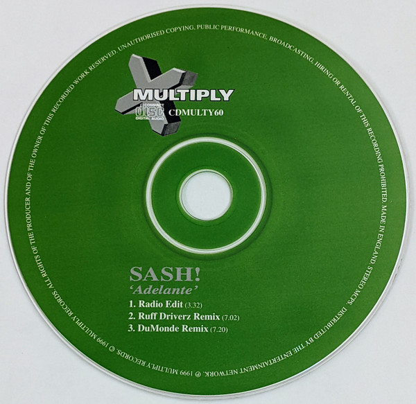 Sash! - Adelante - Used CD image 3