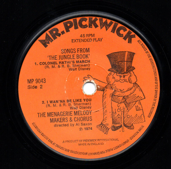 Menagerie Melody Mak - Songs From Jungle Book - Used Vinyl Record 7" image 4