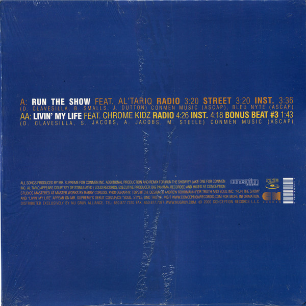 Mr. Supreme - Run The Show / Livin' My Life - Vinyl Record 12" image 2