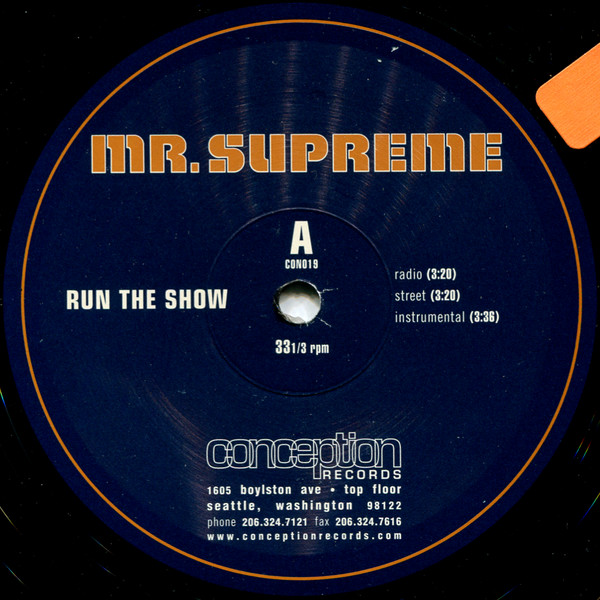 Mr. Supreme - Run The Show / Livin' My Life - Vinyl Record 12" image 3