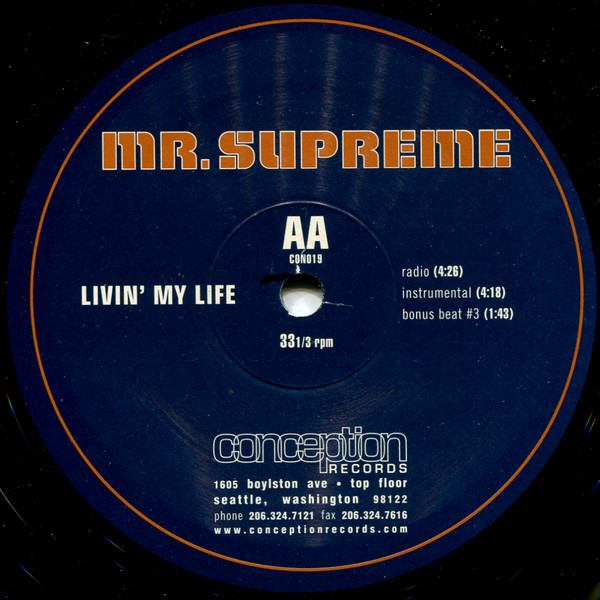 Mr. Supreme - Run The Show / Livin' My Life - Vinyl Record 12" image 4
