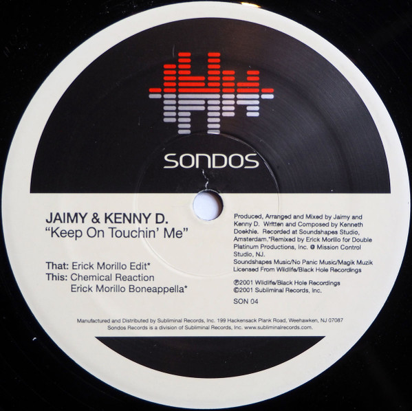 Jaimy & Kenny D. - Keep On Touchin' Me - Used Vinyl Record 12" image 2