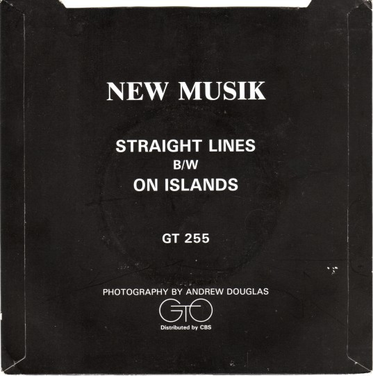 New Musik - Straight Lines - Used Vinyl Record 7" image 2