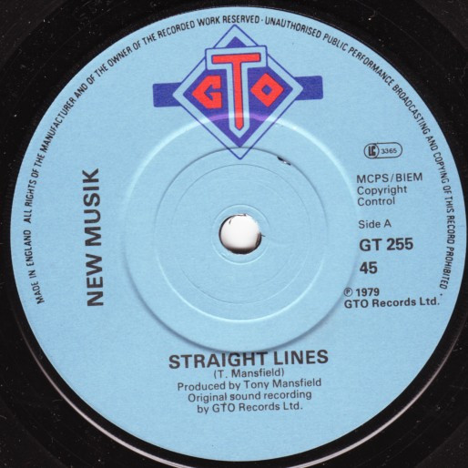 New Musik - Straight Lines - Used Vinyl Record 7" image 3