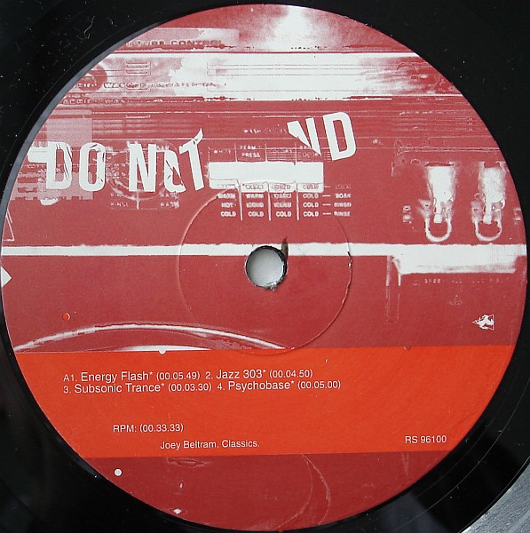 Joey Beltram - Classics - Used Vinyl Record image 2