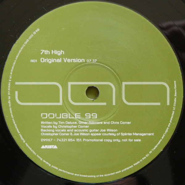 Double 99 - 7th High - Used Vinyl Record 12" image 4