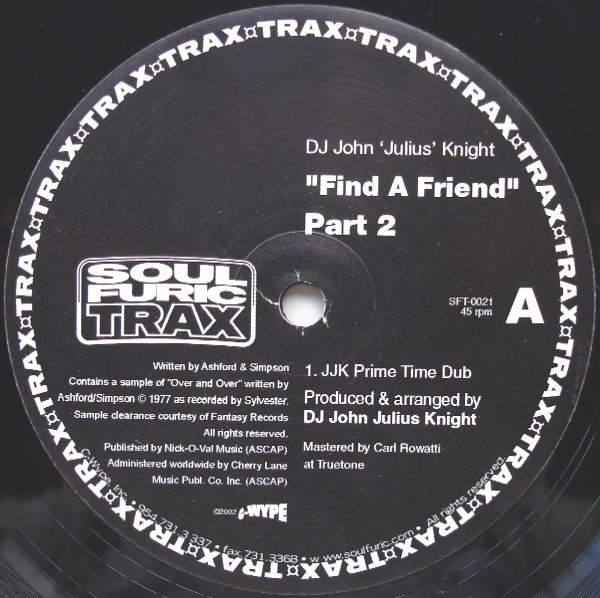 John "Julius" Knight - Find A Friend (Part 2) - Used Vinyl Record 12" image 2