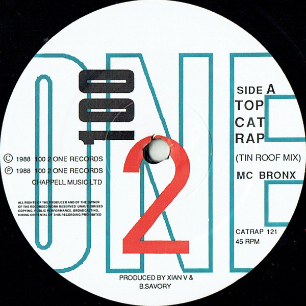 MC Bronx - Top Cat Rap - Used Vinyl Record 12" image 3