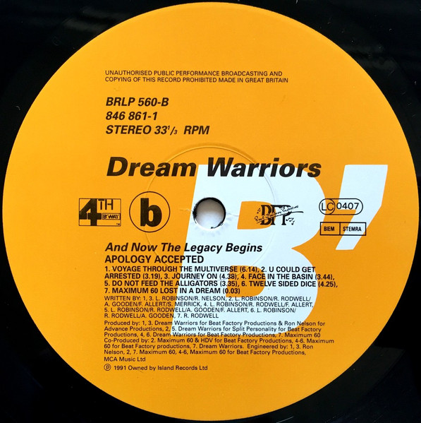 Dream Warriors - And Now The Legacy Begins - Used Vinyl Record image 4