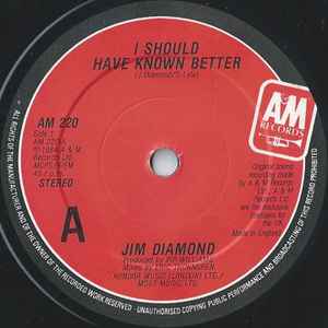 Jim Diamond - I Should Have Known Better - Used Vinyl Record 7" image 1