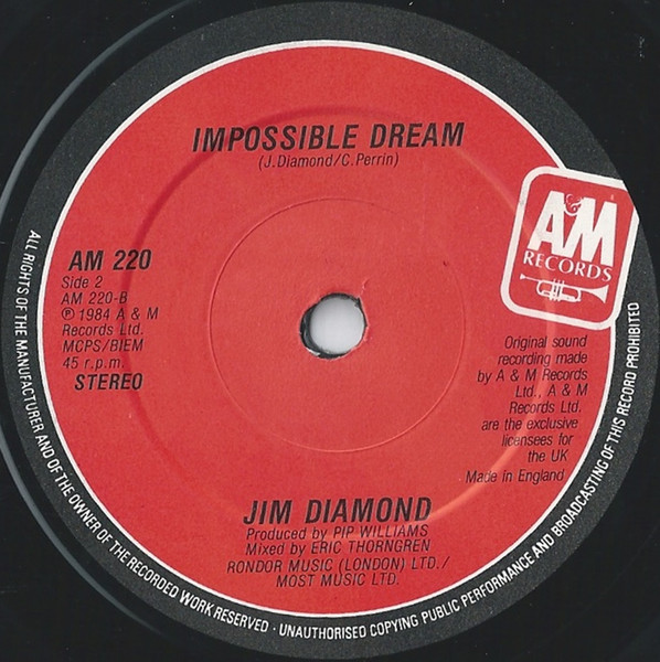Jim Diamond - I Should Have Known Better - Used Vinyl Record 7" image 2