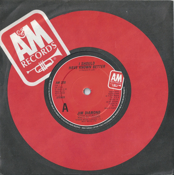 Jim Diamond - I Should Have Known Better - Used Vinyl Record 7" image 3