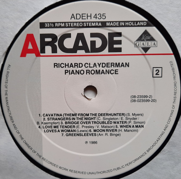 Richard Clayderman - Piano Romance - Used Vinyl Record image 4