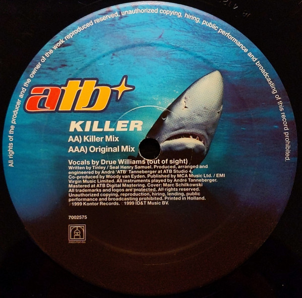 ATB - Killer - Used Vinyl Record 12" image 4