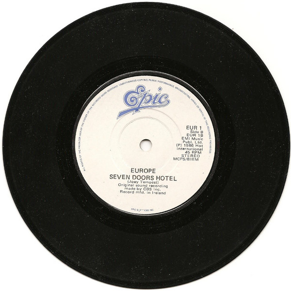 Europe - Rock The Night - Used Vinyl Record 7" image 3