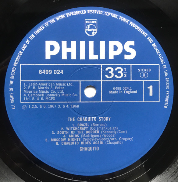 Chaquito - Story - Used Vinyl Record image 3