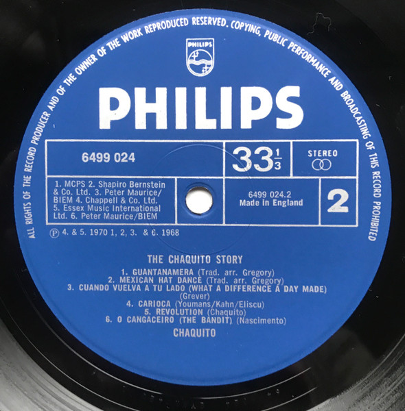 Chaquito - Story - Used Vinyl Record image 4