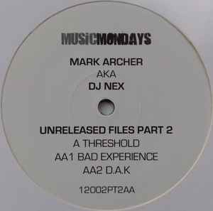 Mark Archer - Unreleased Files Part 1 - Vinyl Record 12" image 1
