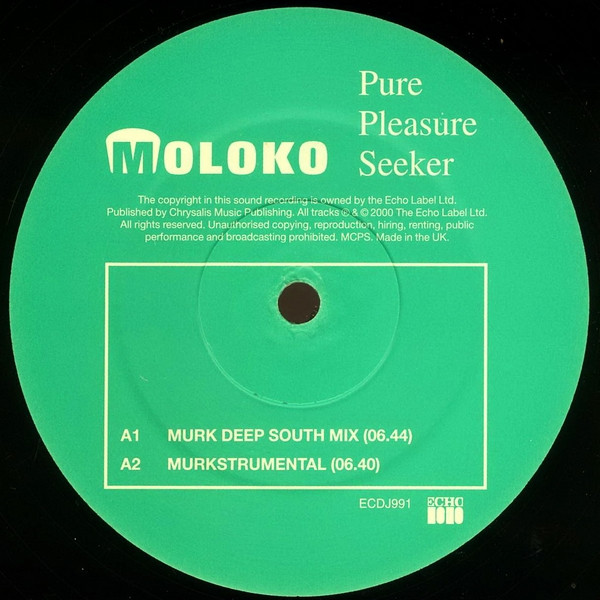 Moloko - Pure Pleasure Seeker - Used Vinyl Record 12" image 3