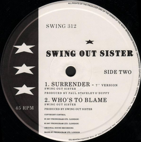 Swing Out Sister - Surrender - Used Vinyl Record 12" image 4