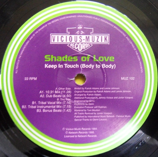 Shades Of Love - Keep In Touch (Body To Body) - Used Vinyl Record 12" image 3