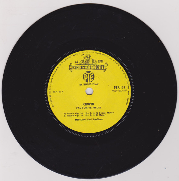 Frederic Chopin - Chopin 'Favourite Pieces' - Used Vinyl Record 7" image 3