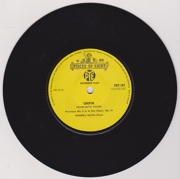 Frederic Chopin - Chopin 'Favourite Pieces' - Used Vinyl Record 7" image 4
