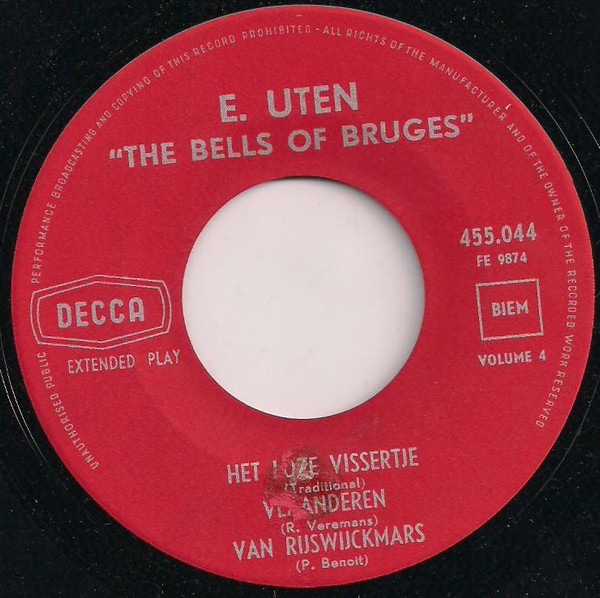 Eugeen Uten - Bells Of Bruges Volume 4 - Used Vinyl Record 7" image 3