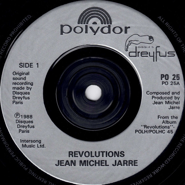 Jean-Michel Jarre - Revolutions - Used Vinyl Record 7" image 3