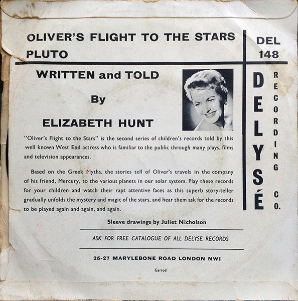 Elizabeth Hunt - Oliver's Flight To The Stars - Pluto - Used Vinyl Re image 2