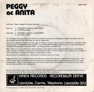 Peggy Williams - Peggy Ac Anita Sing Welsh Folk Songs - Used Vinyl Re image 2