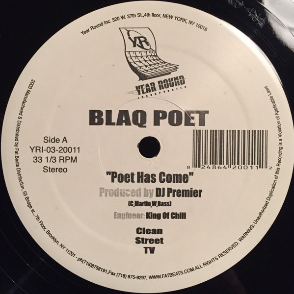 Blaq Poet - Poet Has Come / A Message From Poet - Vinyl Record 12" image 2