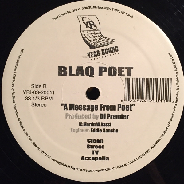 Blaq Poet - Poet Has Come / A Message From Poet - Vinyl Record 12" image 3