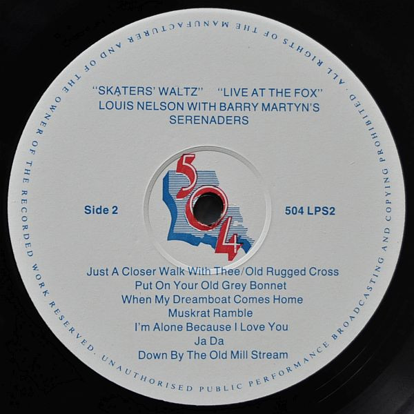 Louis Nelson - Skaters' Waltz - Live At The Fox - Used Vinyl Record image 4