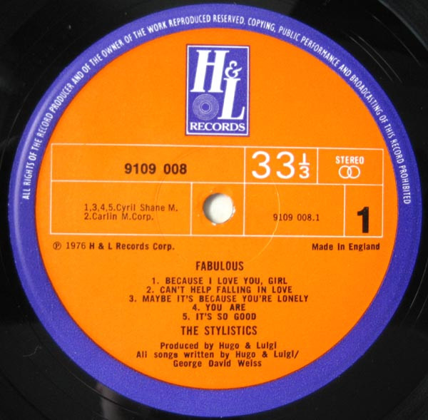 Stylistics - Fabulous - Used Vinyl Record image 3