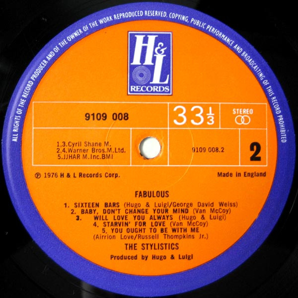 Stylistics - Fabulous - Used Vinyl Record image 4