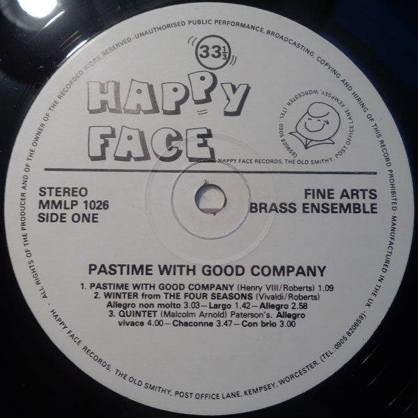 Fine Arts Brass Ense - Pastime With Good Company - Used Vinyl Record image 3